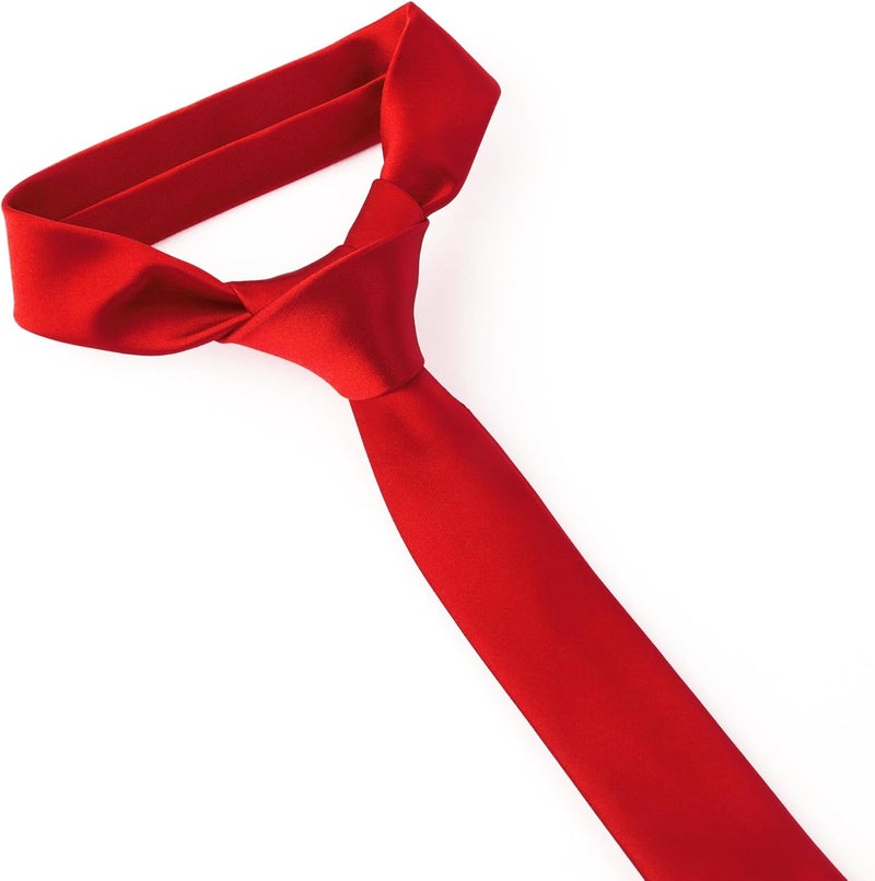 DR ANISON Skinny Tie Men Women 2" (5CM) Slim Necktie Solid Thin Ties Formal - Image 2